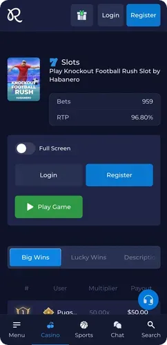 Rainbet Casino Slots (Unterkategorie)
