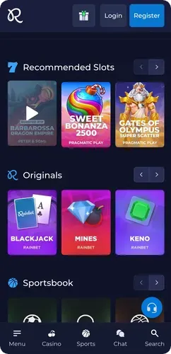 Rainbet-Startseite