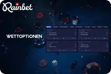Wettoptionen bei Rainbet ist ein auf Kryptowährungen spezialisiertes Online-Casino und Sportwettenportal